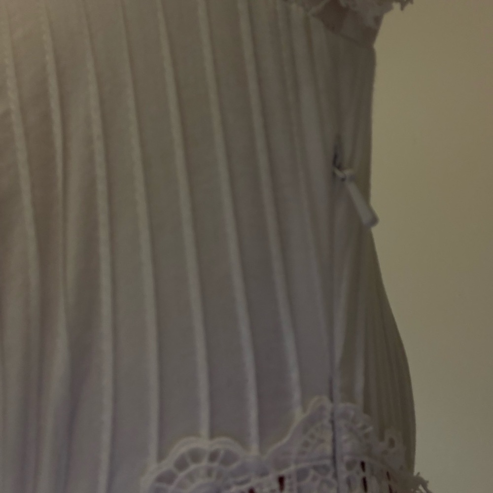 NWT Zimmermann Size 0 Ivory Cotton Lace Dress with Tie Waist - Picture 16 of 16